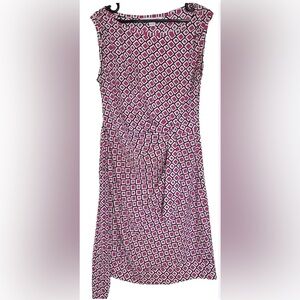 DVF Diane Von Furstenberg NEW patterned fuchsia wrap dress